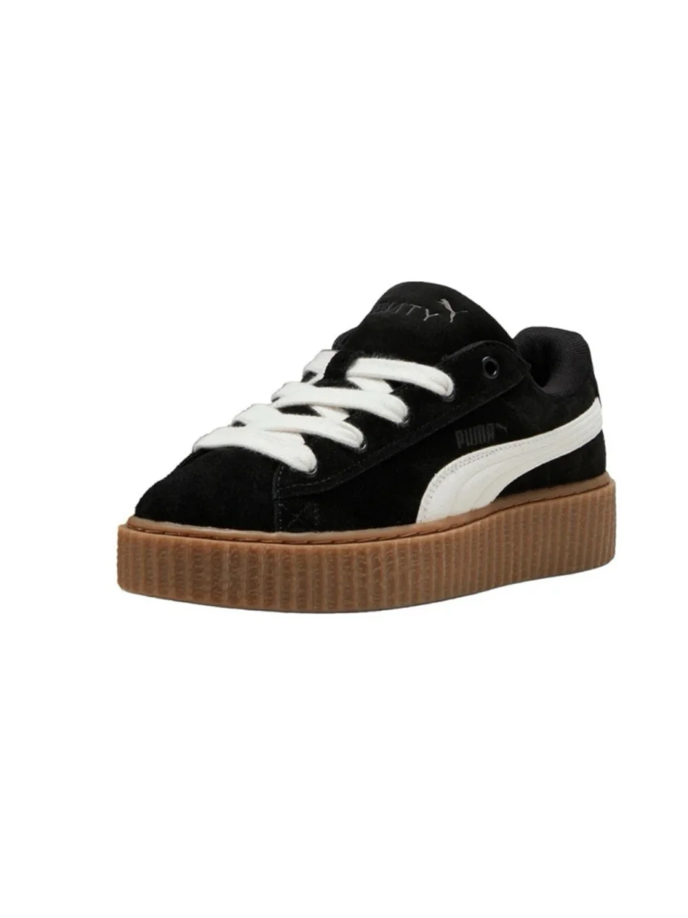Size 7.5 - Fenty x Puma Creeper Phatty Black Warm White W NEW W/ Extra Laces - Picture 2 of 9